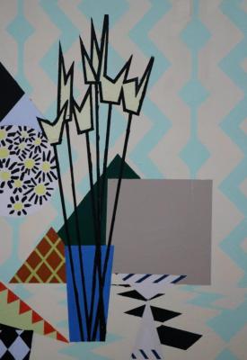 VRA19 - Farah Atassi - Interior with Tulips and Daisies (detail) 2015