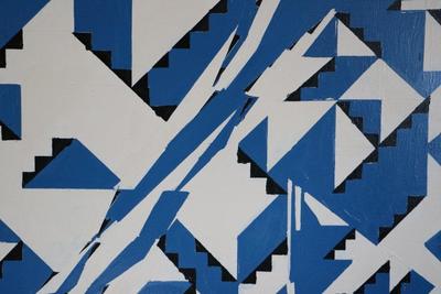 VRA1 - Farah Atassi - Blue Folding (detail) 2014